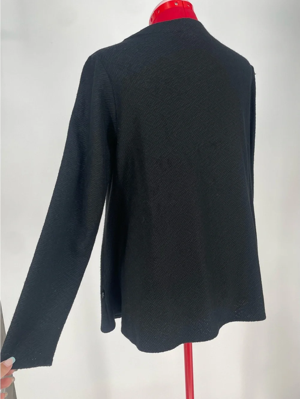 Elemente Clemente Black Swing Style Wool Cotton Blend Sweater Long Sleeve Top